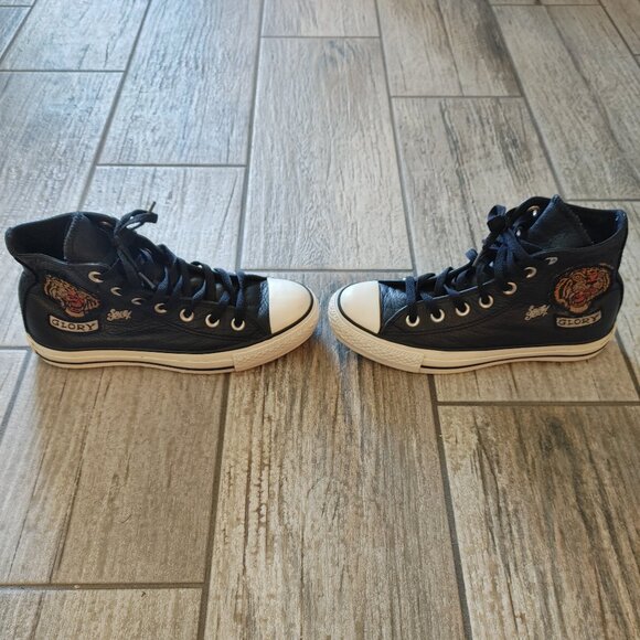 Rare Genuine Leather Converse All Star Chuck Taylor Sailor Jerry Shoes - Men's 4 - Picture 4 of 16